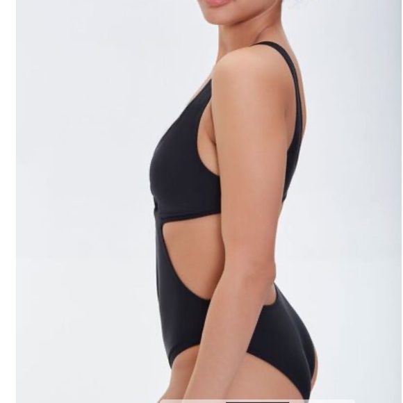 Forever 21 Other - F21 Black Cut Out One Piece Swimsuit L NWT